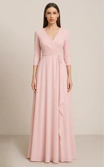 blue dress for baby girl La Femme Women's Neon Long Dress in Luxurious Jersey in Light Coral main image 1