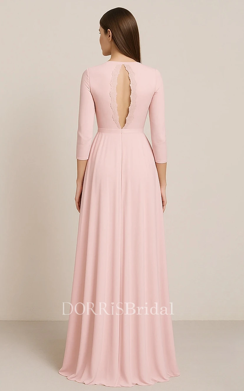 blush pink bell sleeve dress WINSTON BLUSH PINK MESH LONG SLEEVE CORSET CREPE DRESS Arelia's Dream