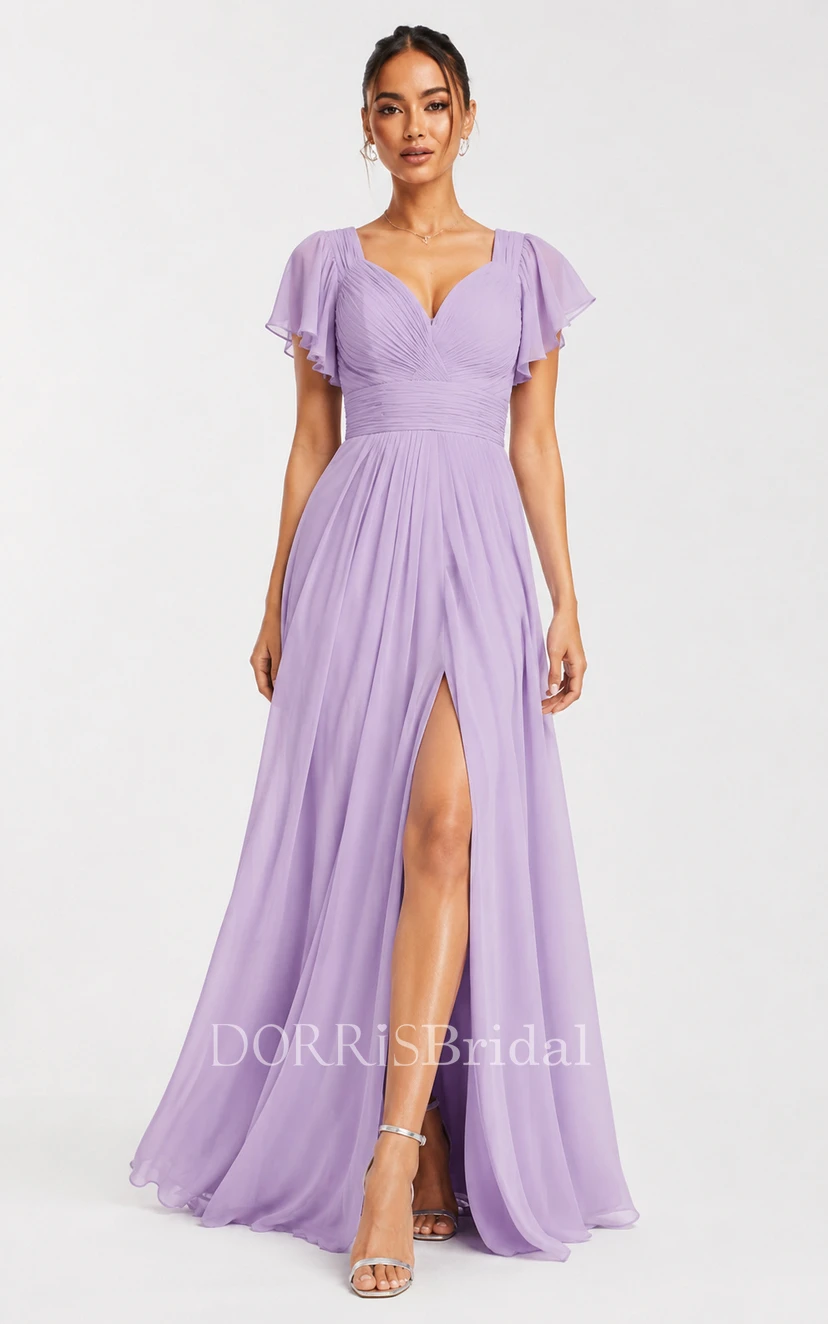 lavender chiffon prom dress Blue Off The Shoulder Mermaid Chiffon Ruffled Formal Prom Dresses With Appliques Lavender / 00